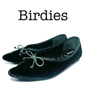 Birdies Goldfinch Green Velvet Flats Size 7